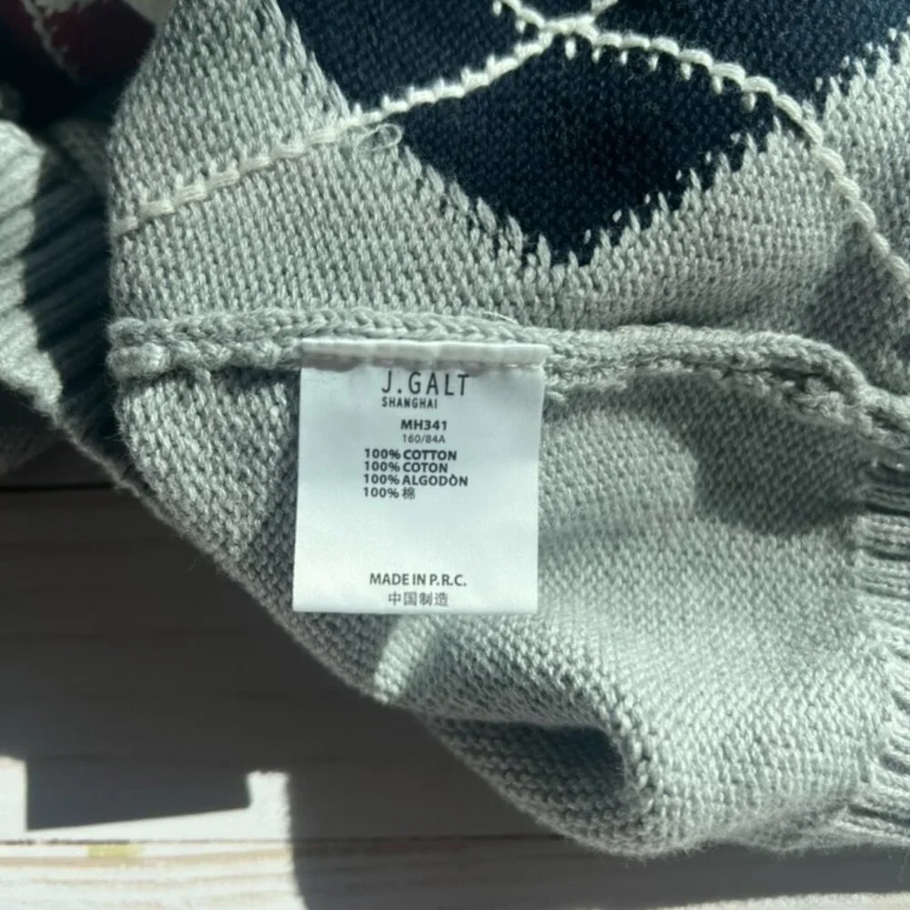 Brandy Melville John Galt Argyle Cardigan Sweater – One Size (XS/S) - Picture 7 of 8